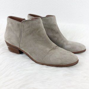 SAM EDELMAN Petty Chelsea Boot in Tan Putty Suede Size 7.5 Gray